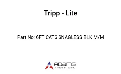 6FT CAT6 SNAGLESS BLK M/M