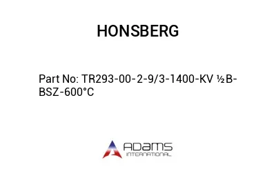 TR293-00-2-9/3-1400-KV ½B-BSZ-600°C